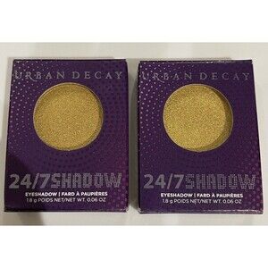 2 Urban Decay 24/7 Vegan Eyeshadow Overdraft gold shimmer New In Box